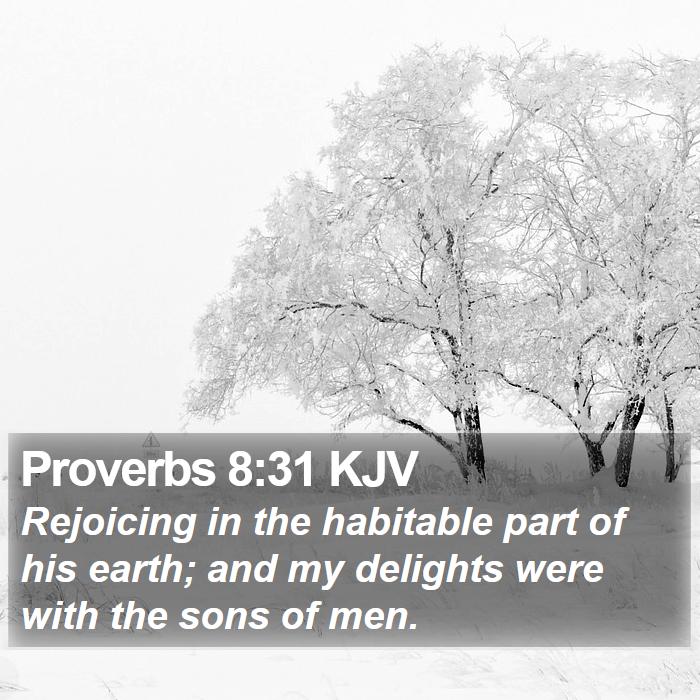 Proverbs 8:31 KJV Bible Study