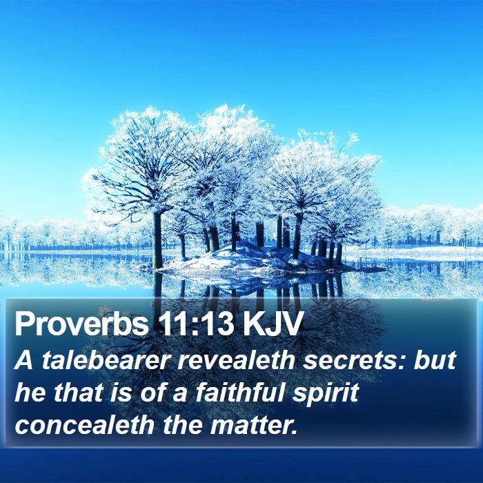 Proverbs 11:13 KJV Bible Study