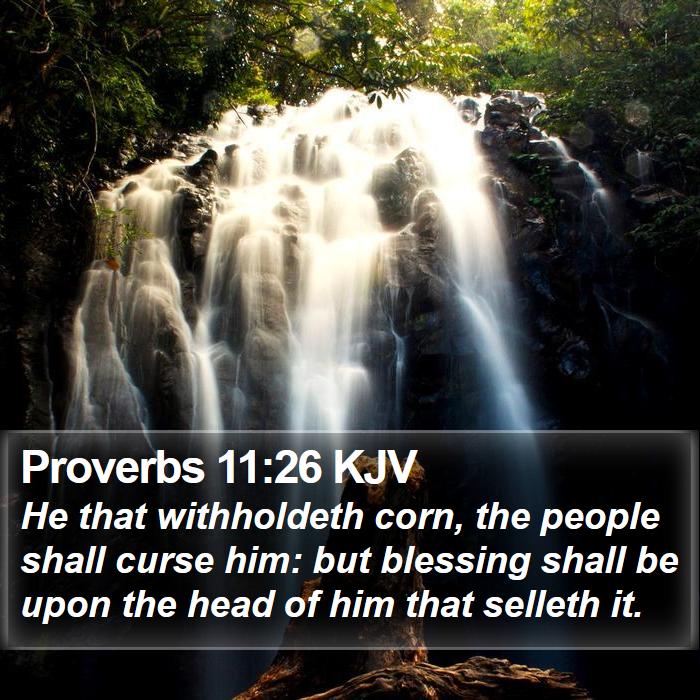 Proverbs 11:26 KJV Bible Study