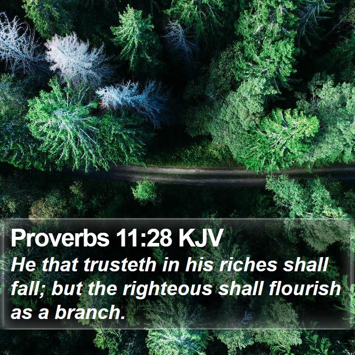 Proverbs 11:28 KJV Bible Study