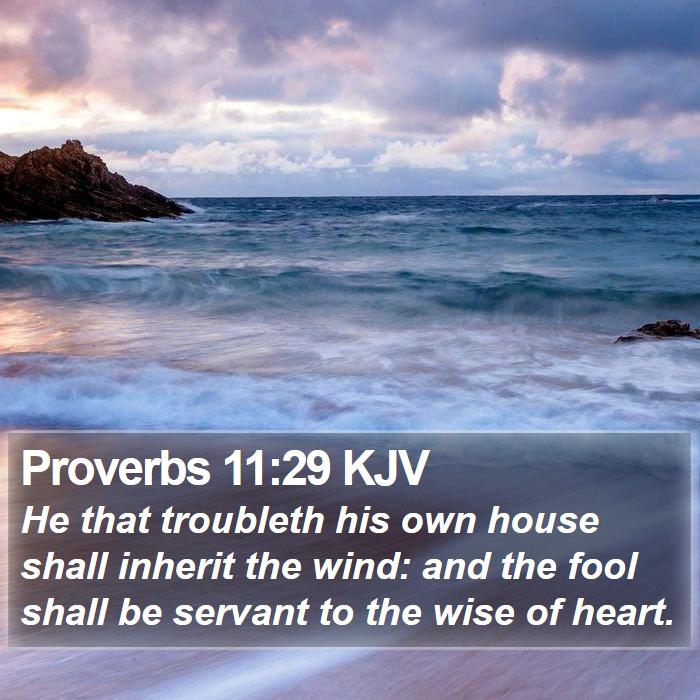 Proverbs 11:29 KJV Bible Study