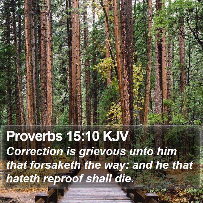 Proverbs 15:10 KJV Bible Study