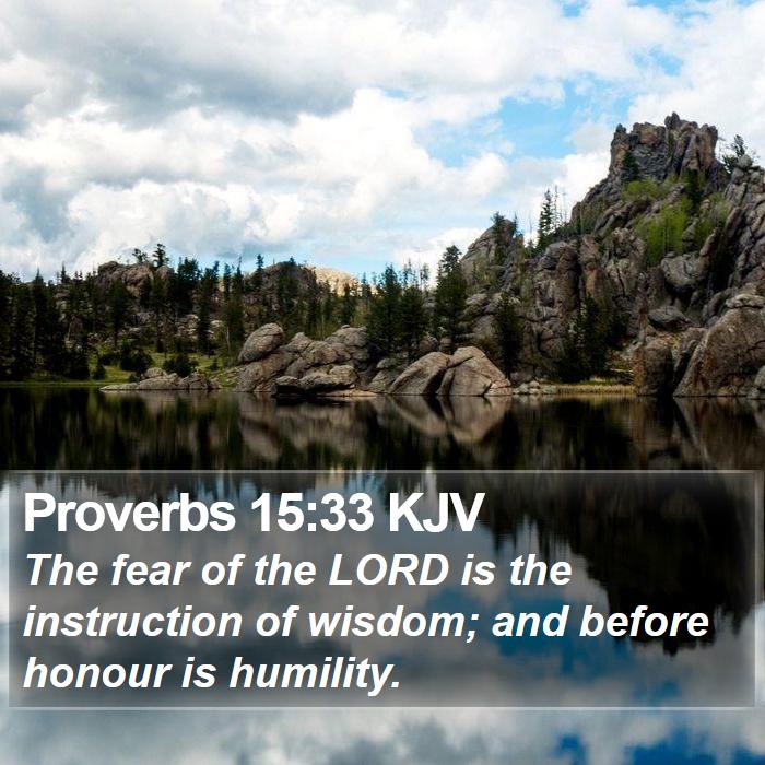 Proverbs 15:33 KJV Bible Study