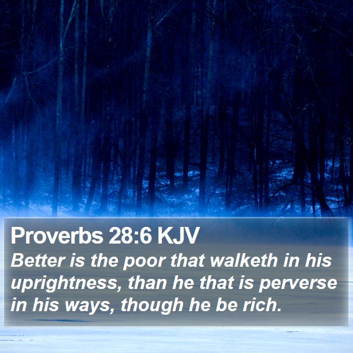 Proverbs 28:6 KJV Bible Study