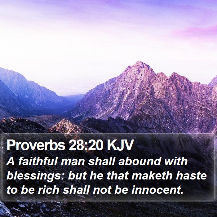 Proverbs 28:20 KJV Bible Study