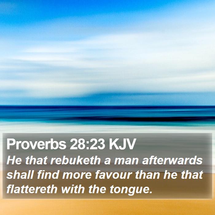 Proverbs 28:23 KJV Bible Study