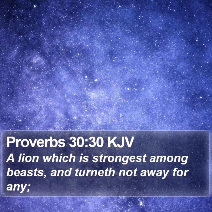 Proverbs 30:30 KJV Bible Study