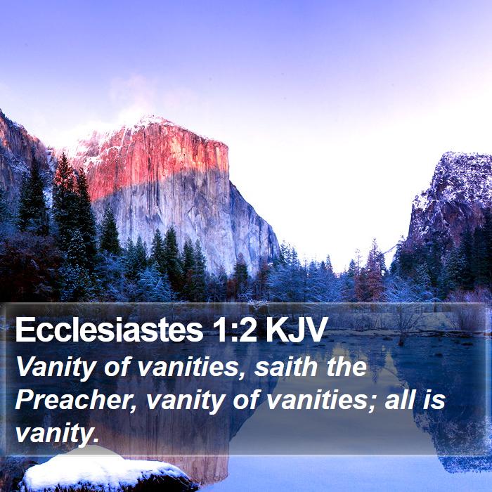 Ecclesiastes 1:2 KJV Bible Study