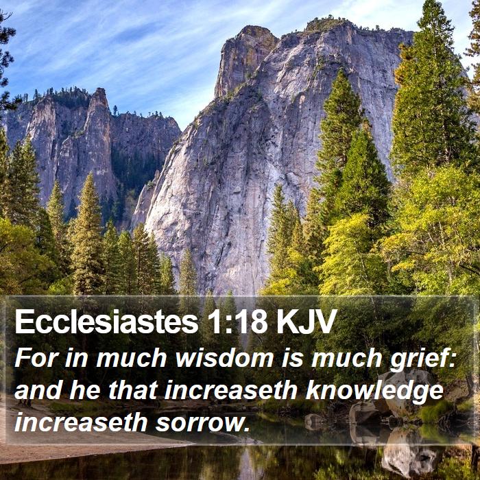 Ecclesiastes 1:18 KJV Bible Study