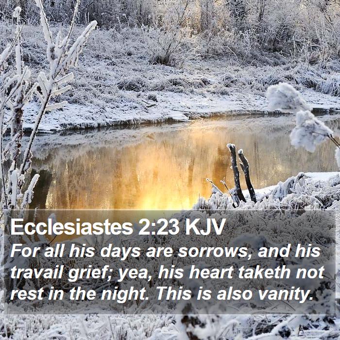 Ecclesiastes 2:23 KJV Bible Study