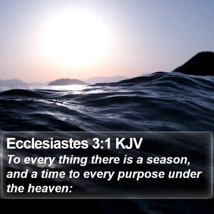 Ecclesiastes 3:1 KJV Bible Study