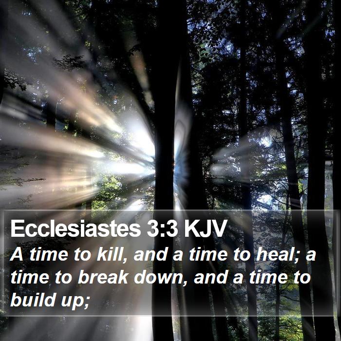 Ecclesiastes 3:3 KJV Bible Study