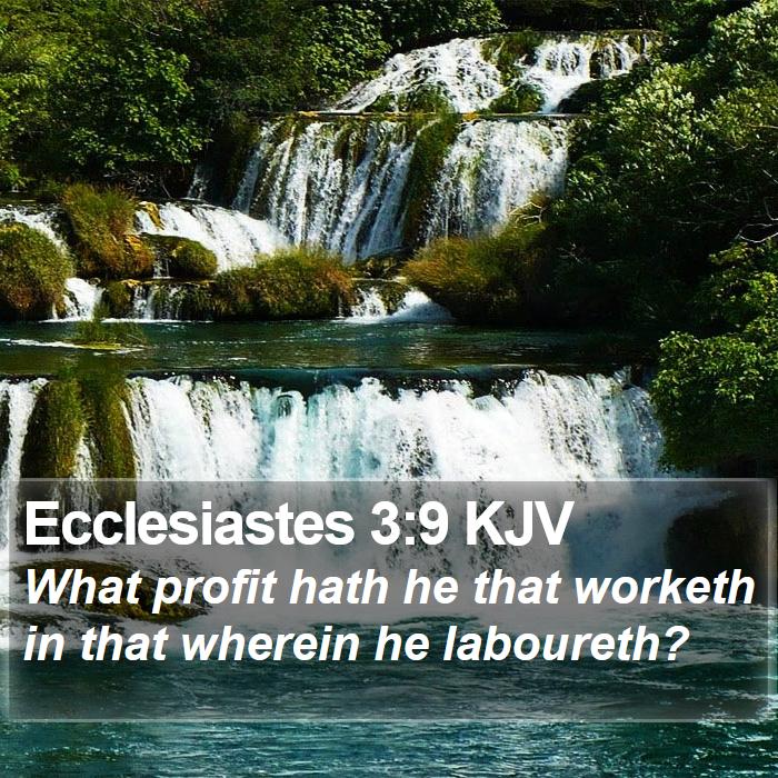 Ecclesiastes 3:9 KJV Bible Study