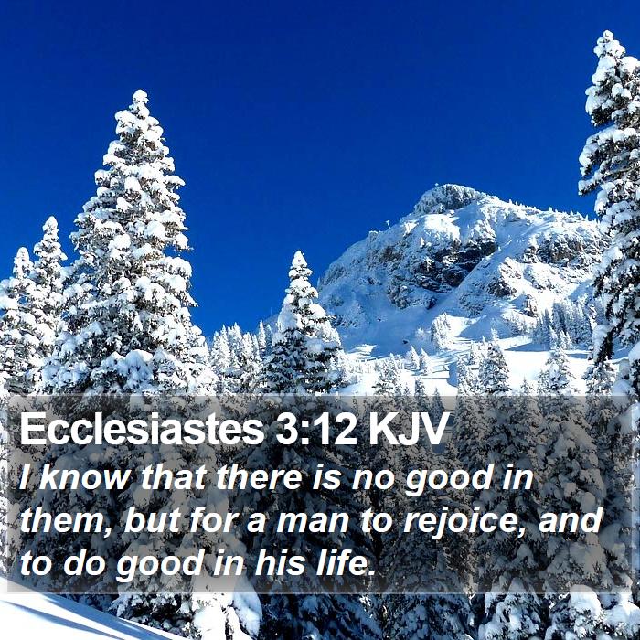 Ecclesiastes 3:12 KJV Bible Study