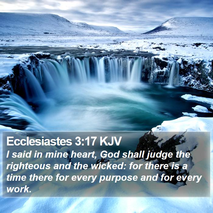 Ecclesiastes 3:17 KJV Bible Study