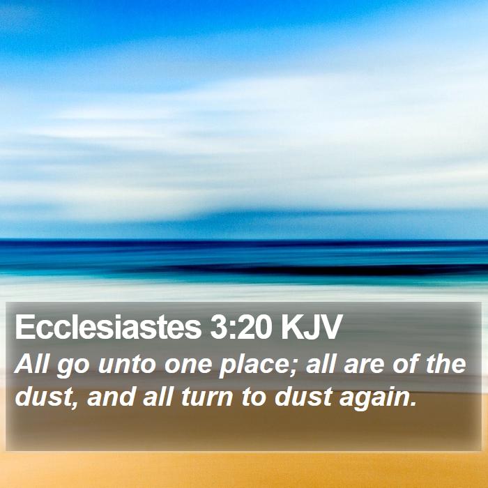 Ecclesiastes 3:20 KJV Bible Study