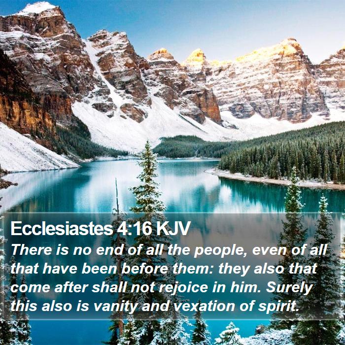 Ecclesiastes 4:16 KJV Bible Study