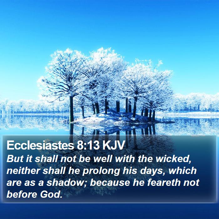 Ecclesiastes 8:13 KJV Bible Study