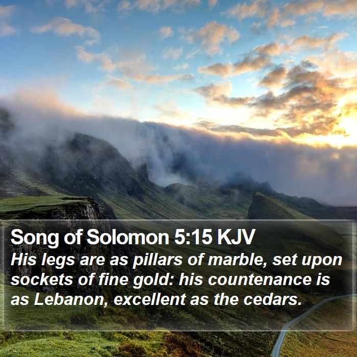 Song of Solomon 5:15 KJV Bible Study