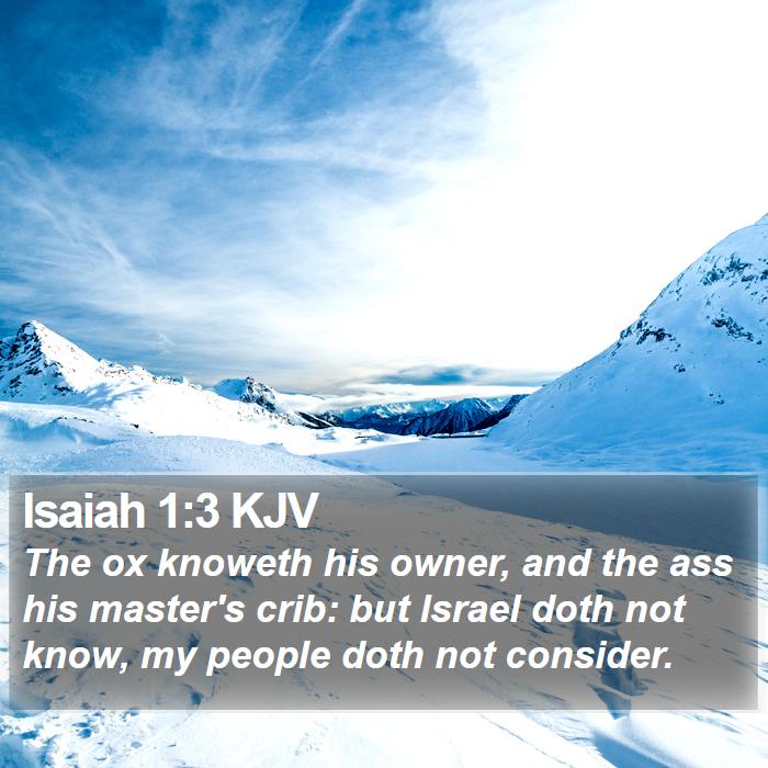 Isaiah 1:3 KJV Bible Study