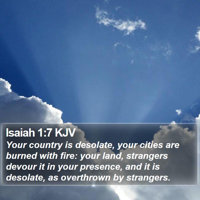 Isaiah 1:7 KJV Bible Study