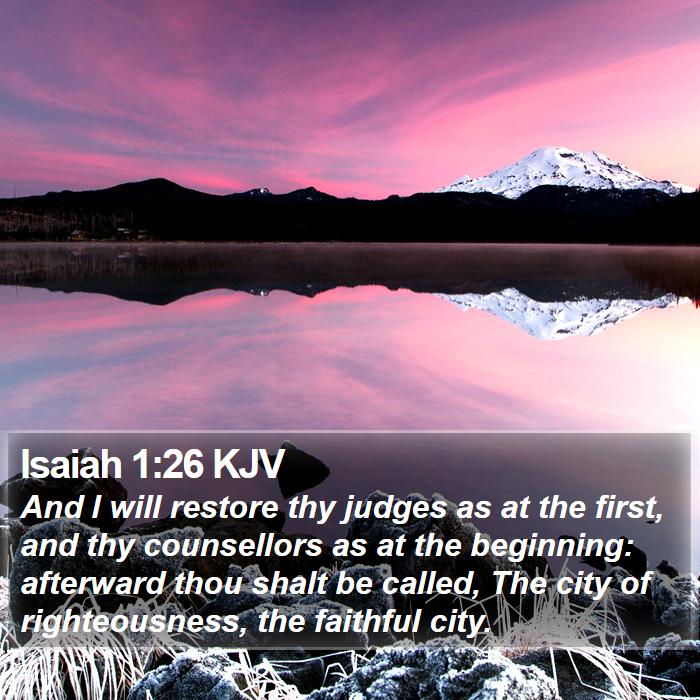 Isaiah 1:26 KJV Bible Study