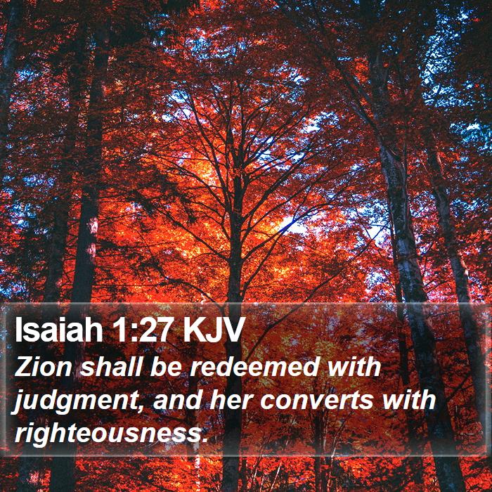 Isaiah 1:27 KJV Bible Study