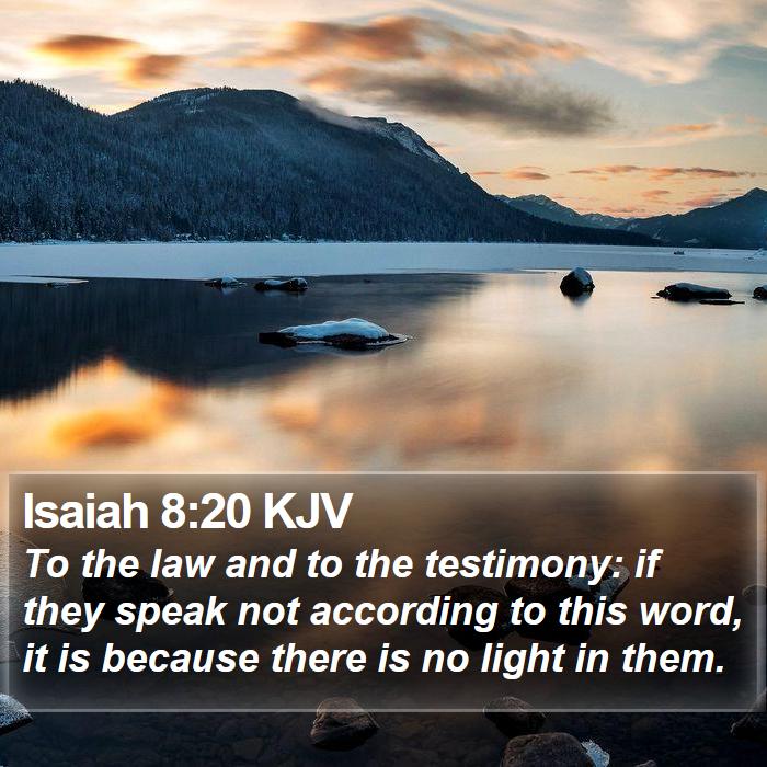 Isaiah 8:20 KJV Bible Study