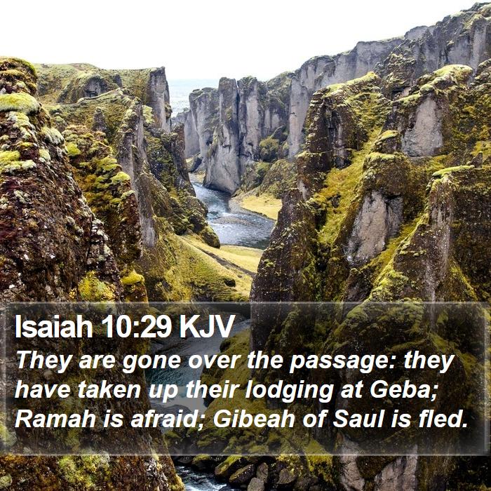 Isaiah 10:29 KJV Bible Study