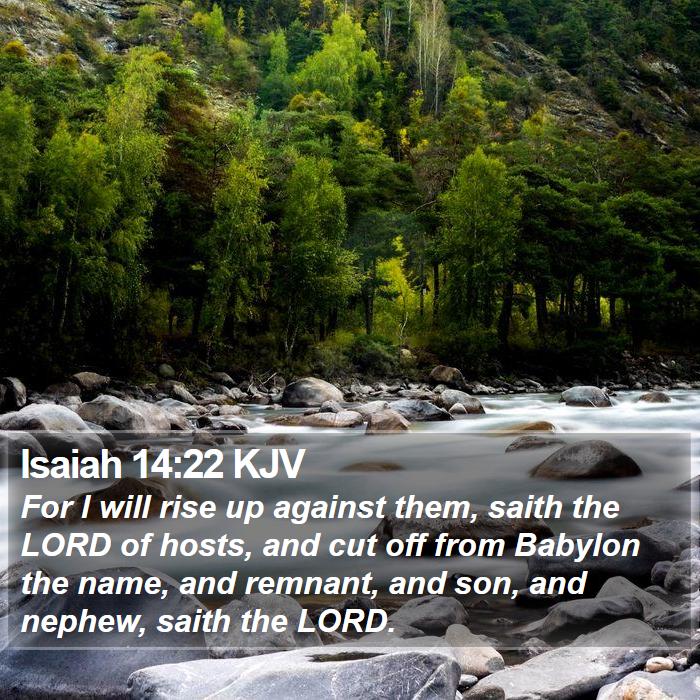 Isaiah 14:22 KJV Bible Study