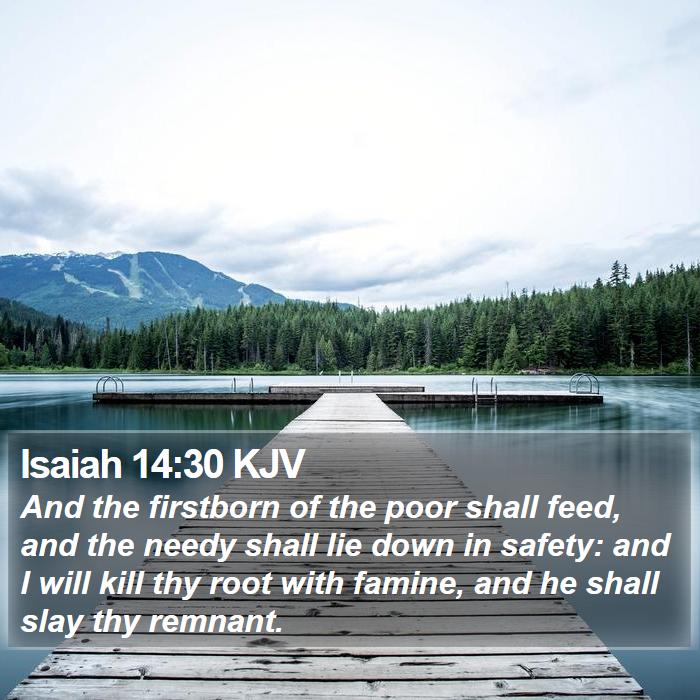 Isaiah 14:30 KJV Bible Study