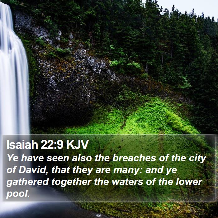 Isaiah 22:9 KJV Bible Study