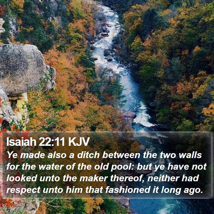 Isaiah 22:11 KJV Bible Study