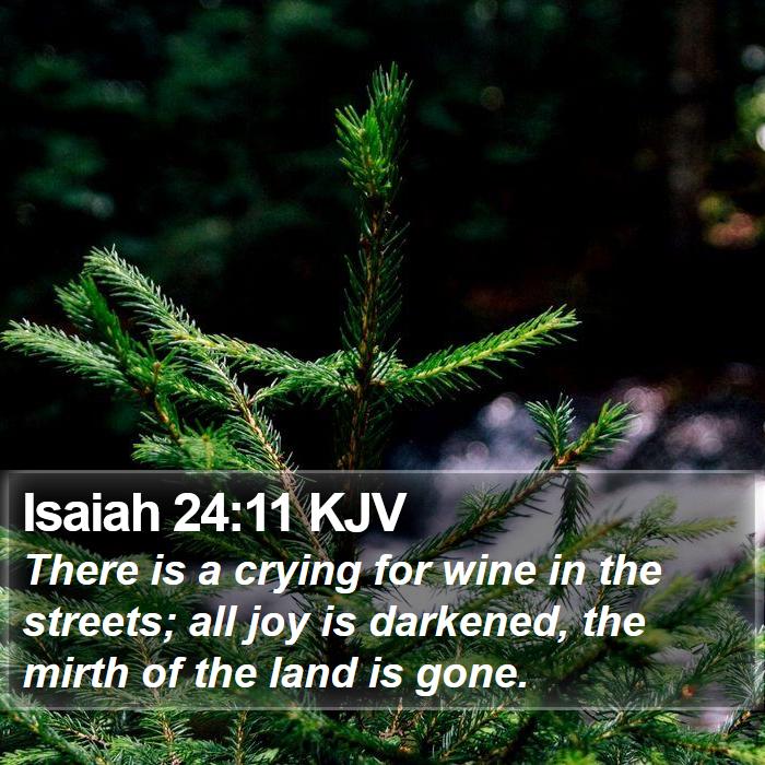 Isaiah 24:11 KJV Bible Study