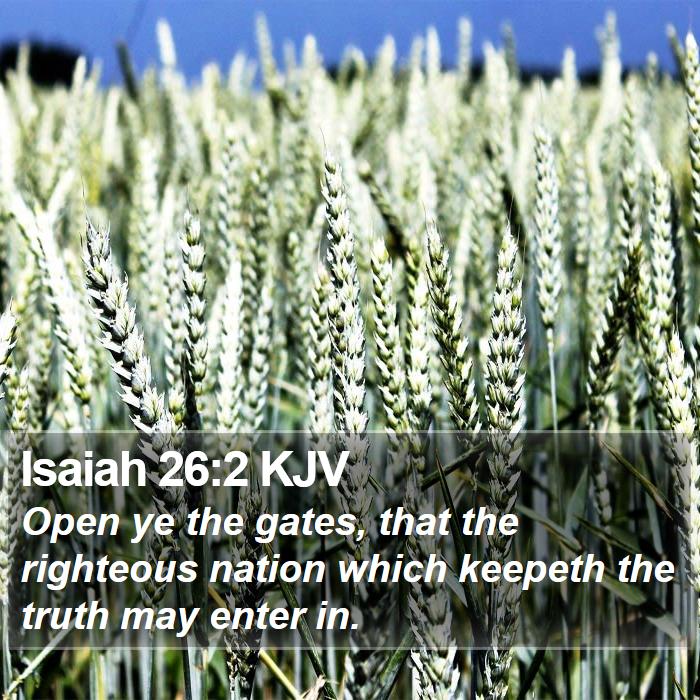 Isaiah 26:2 KJV Bible Study