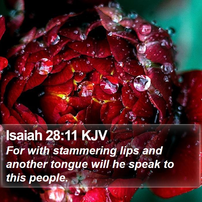 Isaiah 28:11 KJV Bible Study