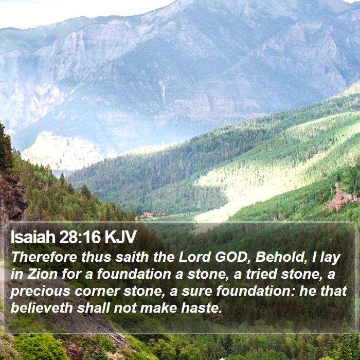 Isaiah 28:16 KJV Bible Study