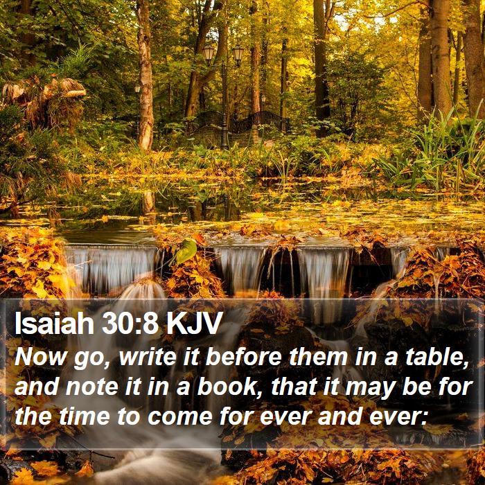 Isaiah 30:8 KJV Bible Study