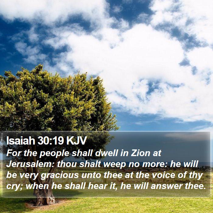 Isaiah 30:19 KJV Bible Study