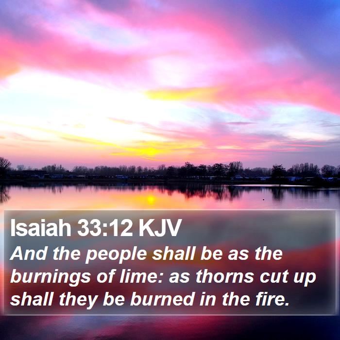 Isaiah 33:12 KJV Bible Study