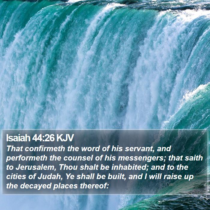 Isaiah 44:26 KJV Bible Study