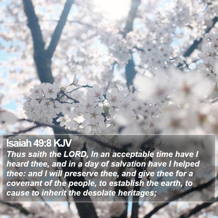 Isaiah 49:8 KJV Bible Study