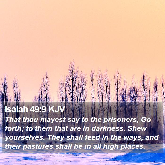 Isaiah 49:9 KJV Bible Study