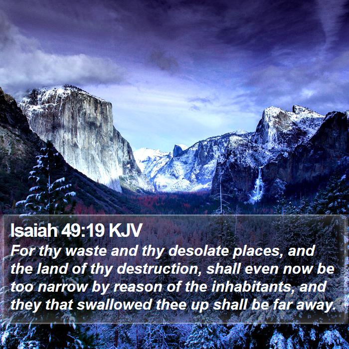 Isaiah 49:19 KJV Bible Study