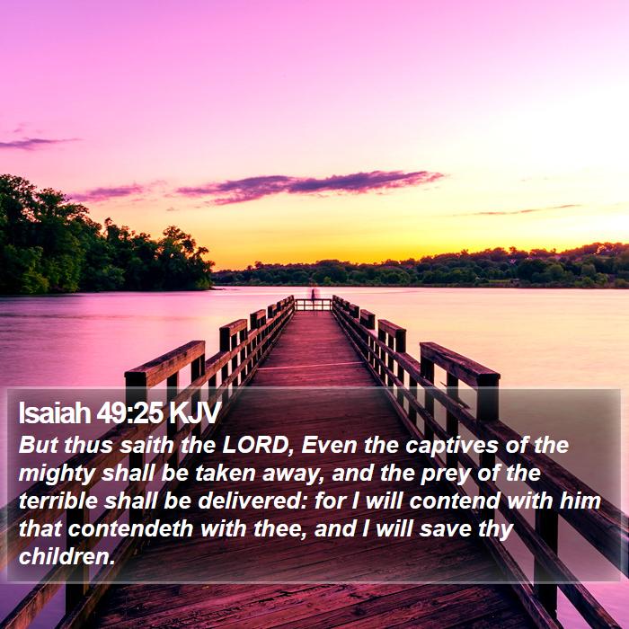 Isaiah 49:25 KJV Bible Study