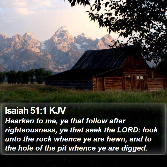 Isaiah 51:1 KJV Bible Study