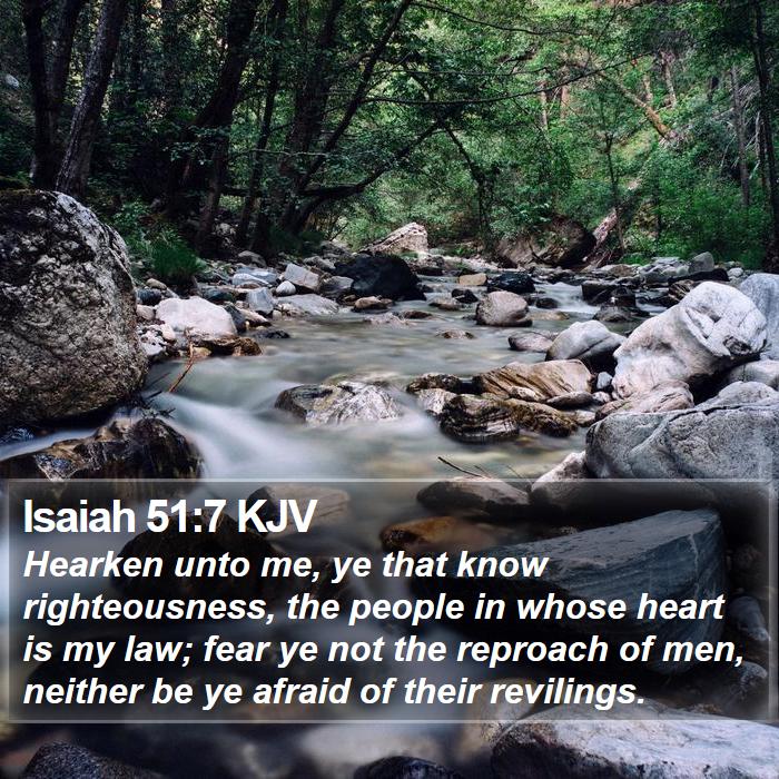 Isaiah 51:7 KJV Bible Study