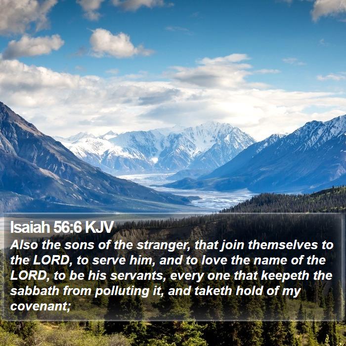 Isaiah 56:6 KJV Bible Study