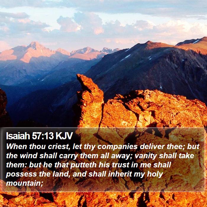 Isaiah 57:13 KJV Bible Study