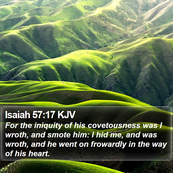 Isaiah 57:17 KJV Bible Study